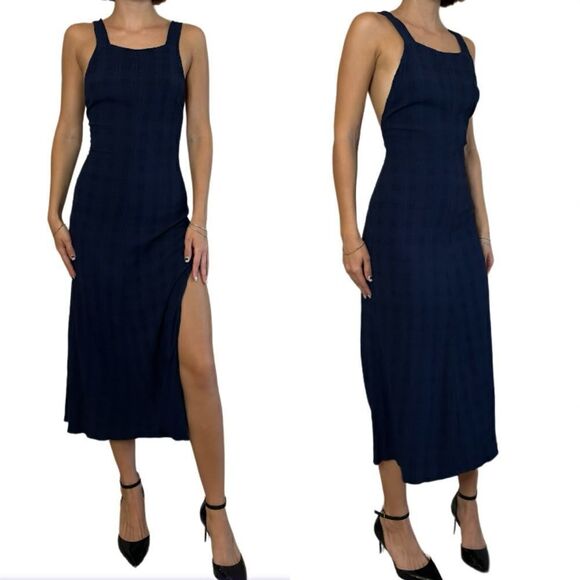 Reformation  Midi Blue Navy Dress Tank Size XS - Picture 1 of 10
